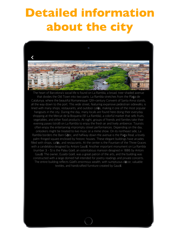 Barcelona - Sights and Maps iPad screenshot 6 - Travel app