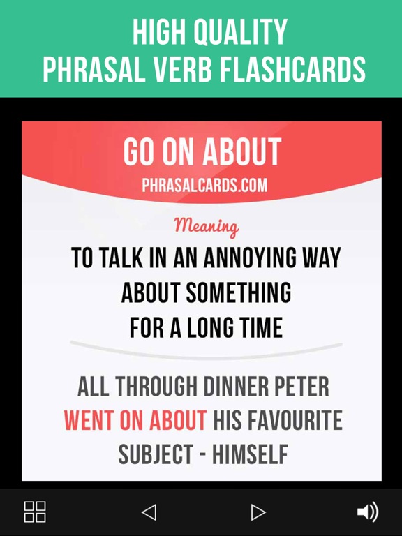 Screenshot #4 pour Phrasal Verbs Cards Lite
