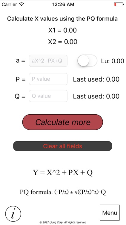 Quadratic formula VS pq-formula