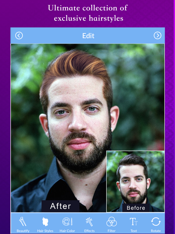 Screenshot #4 pour Men Hair Style Photo editor