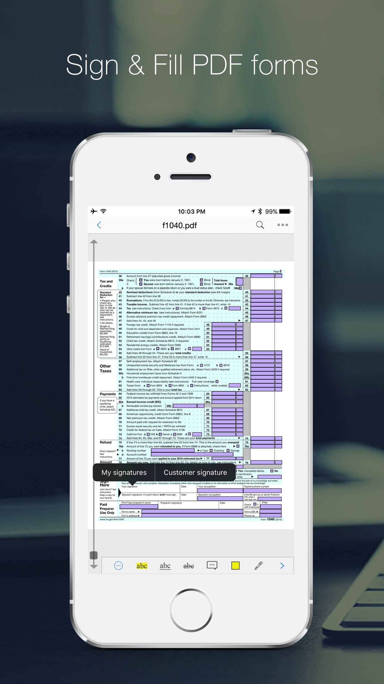 Screenshot do app PDF Reader Pro Edition®