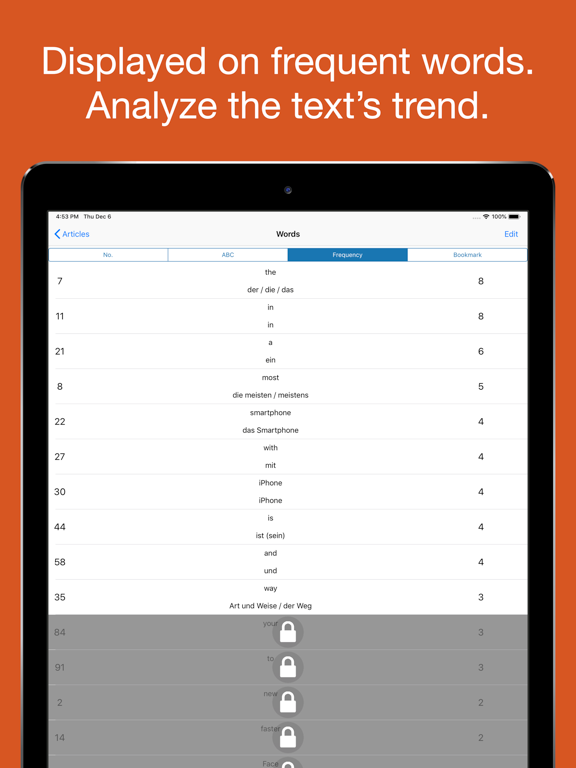 Words Extraction to translate iPad screenshot 4 - Reference app