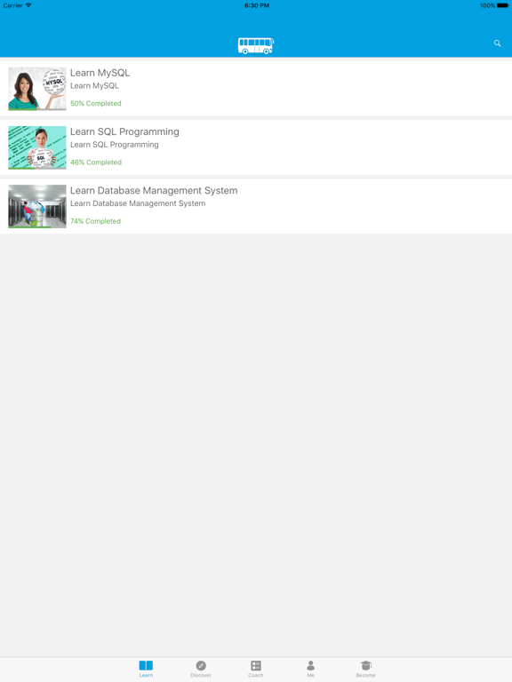Learn MySQL, SQL and DBMS iPad screenshot 1 - Education app