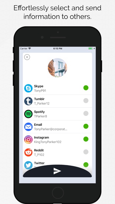 Screenshot #2 pour Fling - Partage de contact