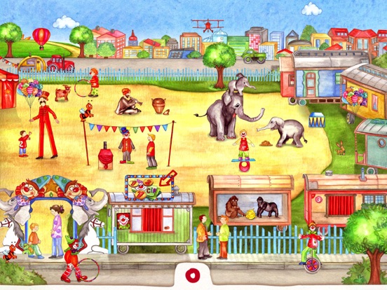 In het circus - Een interactief prentenboek iPad app afbeelding 1