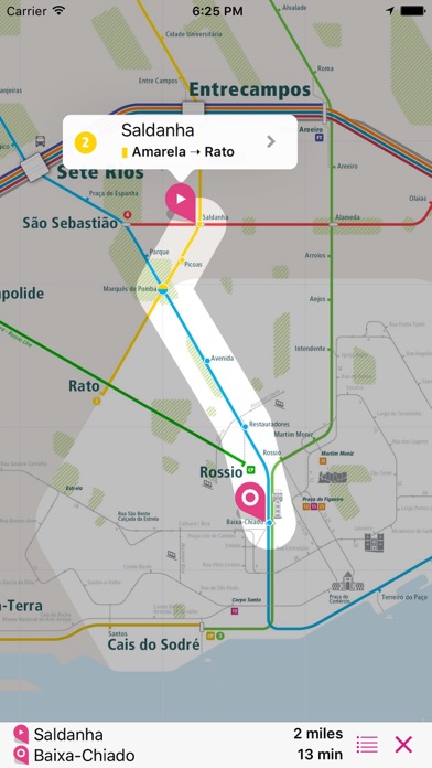 Screenshot #3 pour Lisbonne Rail Map Lite