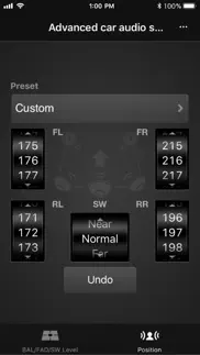 advanced car audio setting iphone screenshot 2