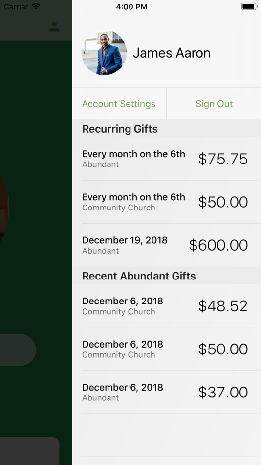 #2. Abundant Giving (iOS) Podle: ACS Technologies Group, Inc.