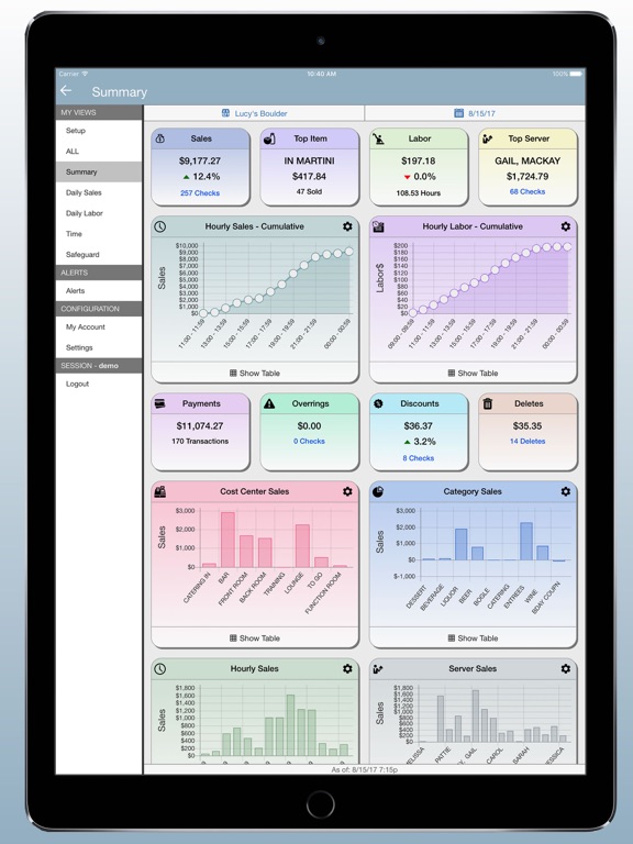 POSitouch Cloud iPad screenshot 1 - Business app