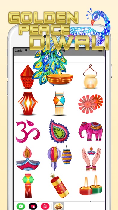 Golden Peace Diwali Sticker screenshot 2