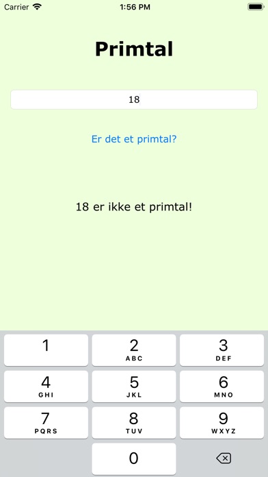 Tjek for primtal screenshot 4