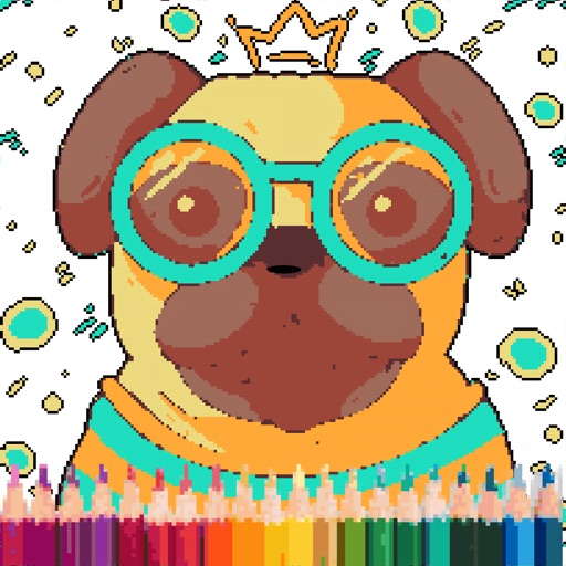 Cute Puppy Pixel Art icon