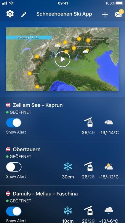 Schneehoehen Ski App Pro