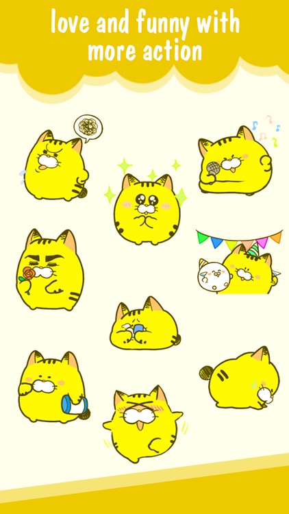 Pudgy Cat Yellow Animated