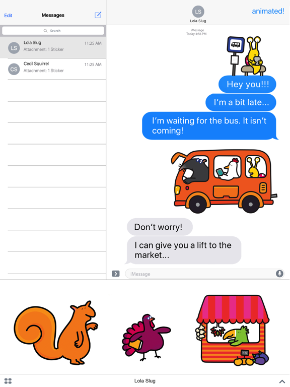 Lola Slug Animated Stickersのおすすめ画像2
