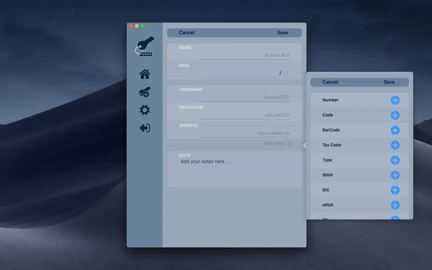 Captura de pantalla de My Password - Llavero en iPhone 4