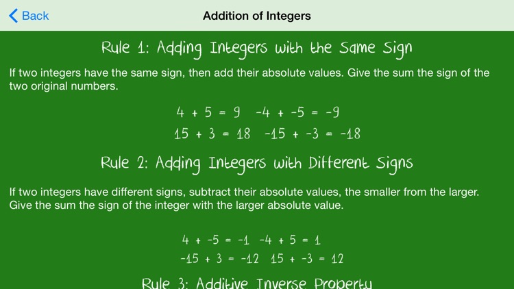 Basic Math Rules