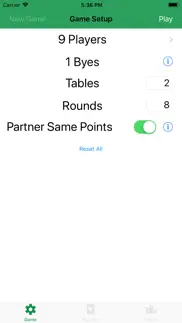euchre tournament scorekeeper iphone screenshot 2