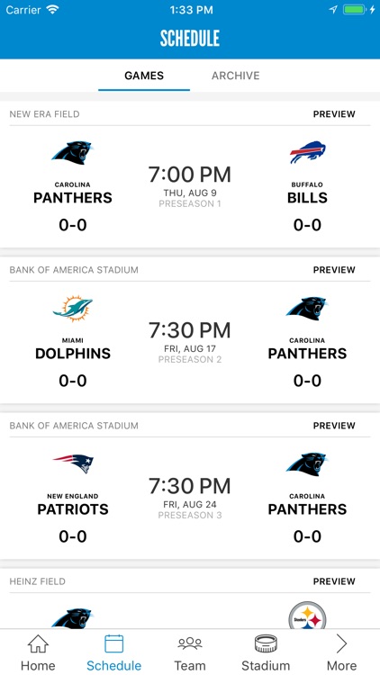 Carolina Panthers Mobile