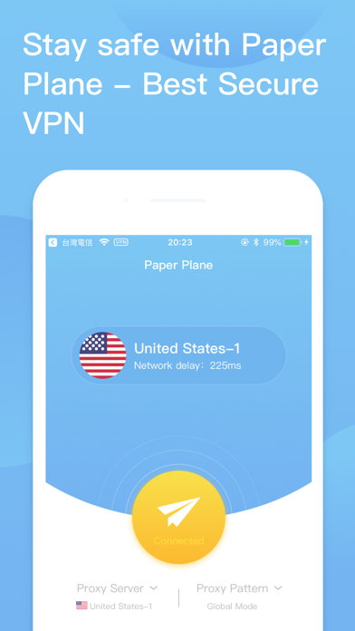 Paper Plane -Safety VPN iPhone screenshot 3 - Utilities app