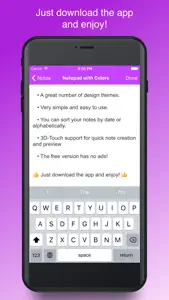 Notepad with Colors screenshot #3 for iPhone