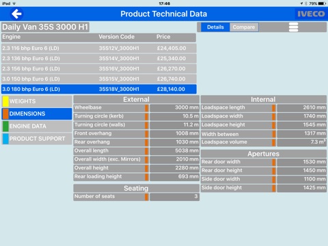 Iveco Competitor Data System screenshot 2