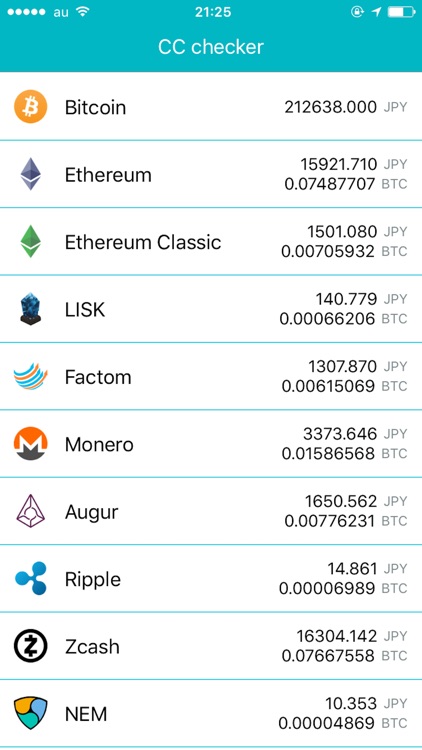 CC Checker 仮想通貨レート計算アプリ
