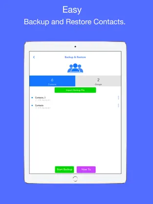 Screenshot 1 Contacts Backup - Restore iphone