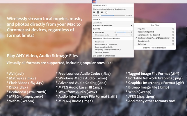 Stream to Chromecast on the Mac App Store