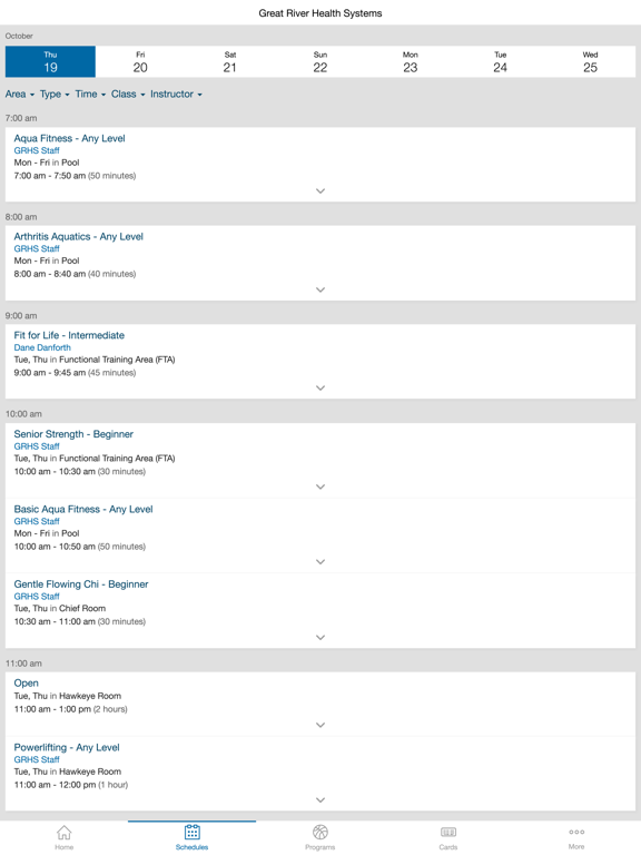 Great River Health Systems iPad screenshot