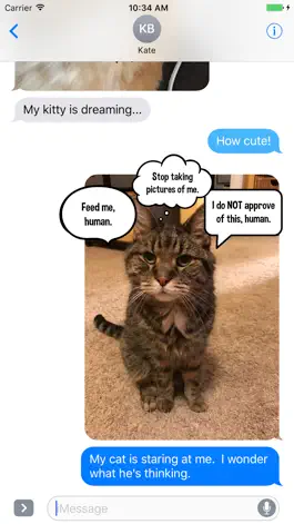 Game screenshot Kitty Thoughts Sticker Pack Lite hack