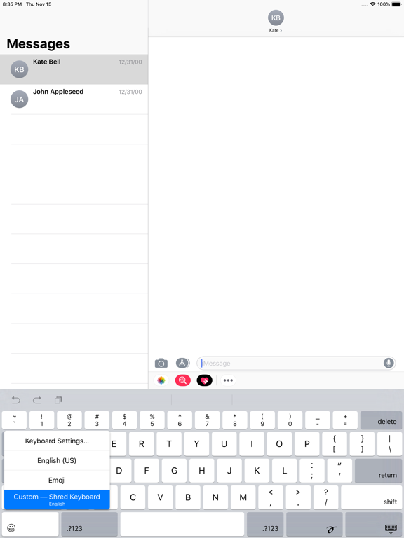 Shred Keyboard iPad screenshot 2 - Productivity app