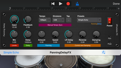 Screenshot #2 pour Panning Delay AUv3 Plugin