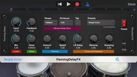 Panning Delay AUv3 Plugin