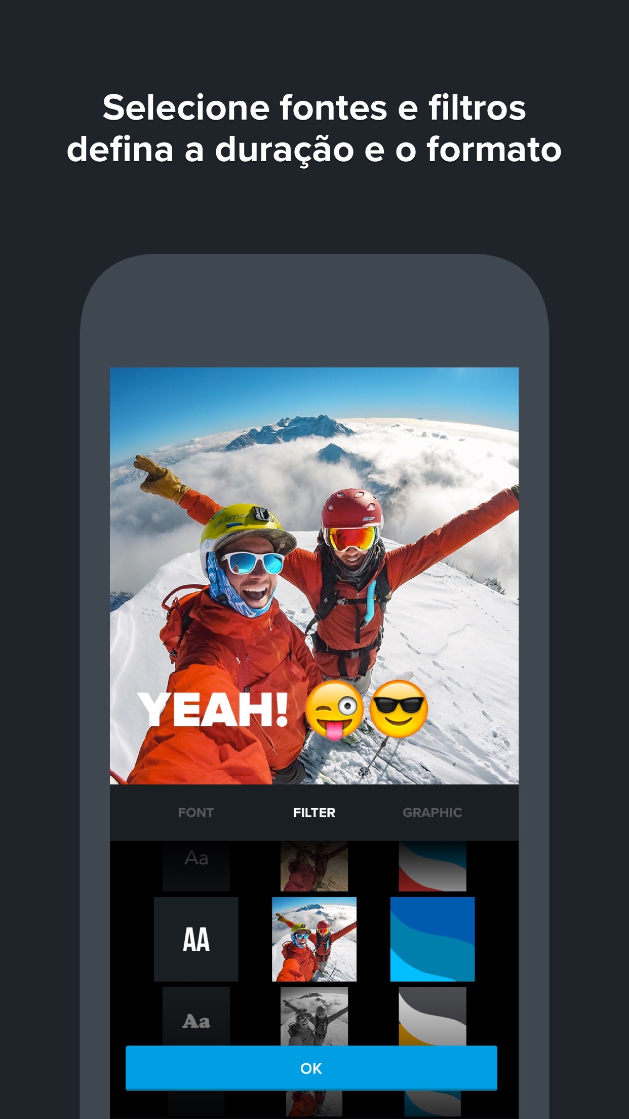 Screenshot do app Quik - Editor de Vídeo GoPro