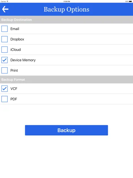 Contact Backup & Transfer