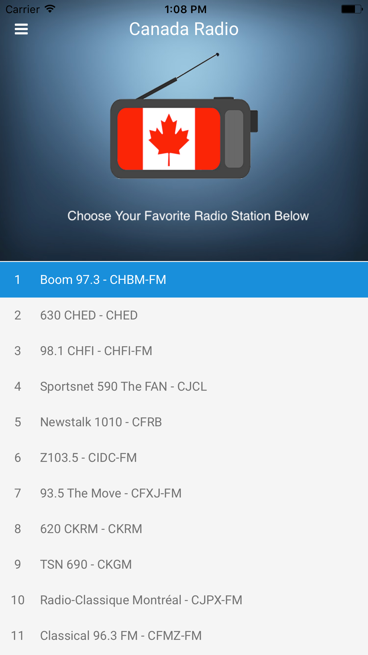 Canada Radio Station FM screenshot 4