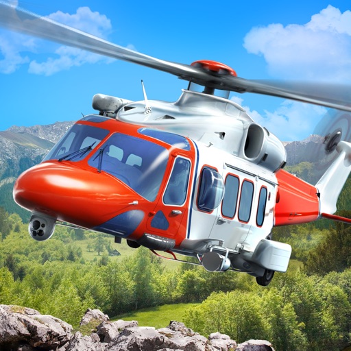 Helicopter Flight Rescue 3D Icon