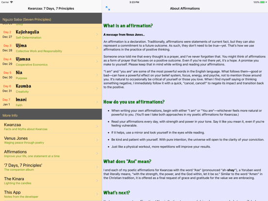 Kwanzaa iPad screenshot 4 - Lifestyle app