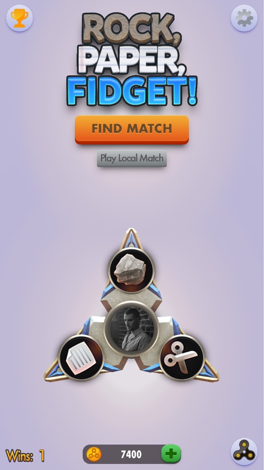 #1. Rock, Paper, Fidget! (iOS) Podle: Tapinator, Inc.