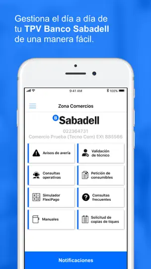 Captura de pantalla de Sabadell Zona Comercios en iPhone 1