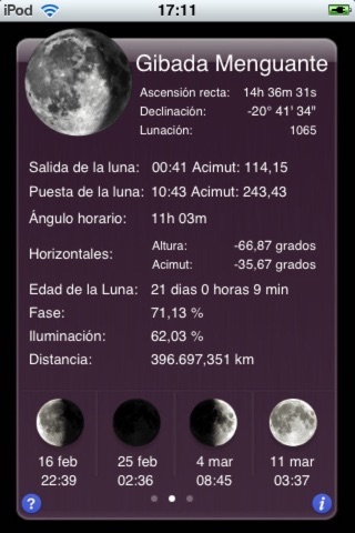 iEphemeris Pro screenshot 2