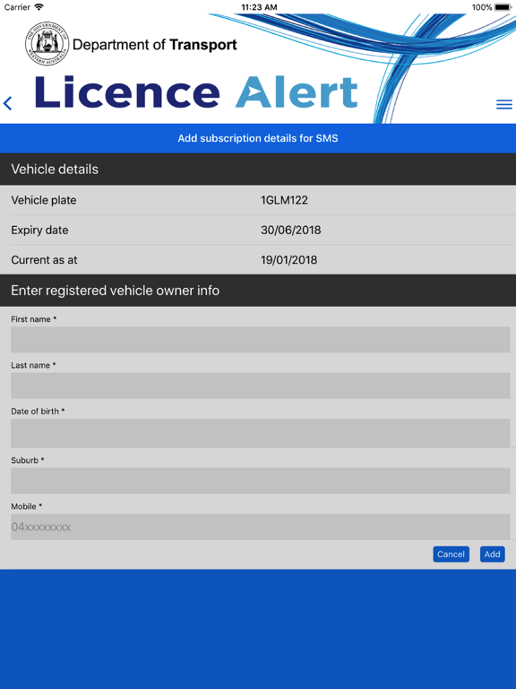 Licence Alert iPad screenshot 5 - Utilities app