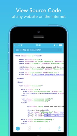Srcfari: view html source codeのおすすめ画像1
