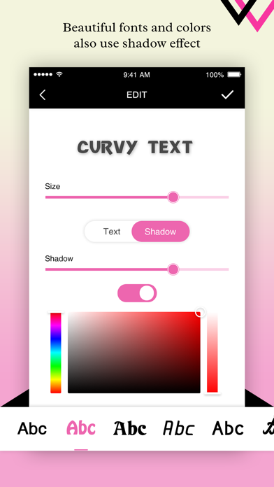 Screenshot #2 pour Curvy Text Photo Editor