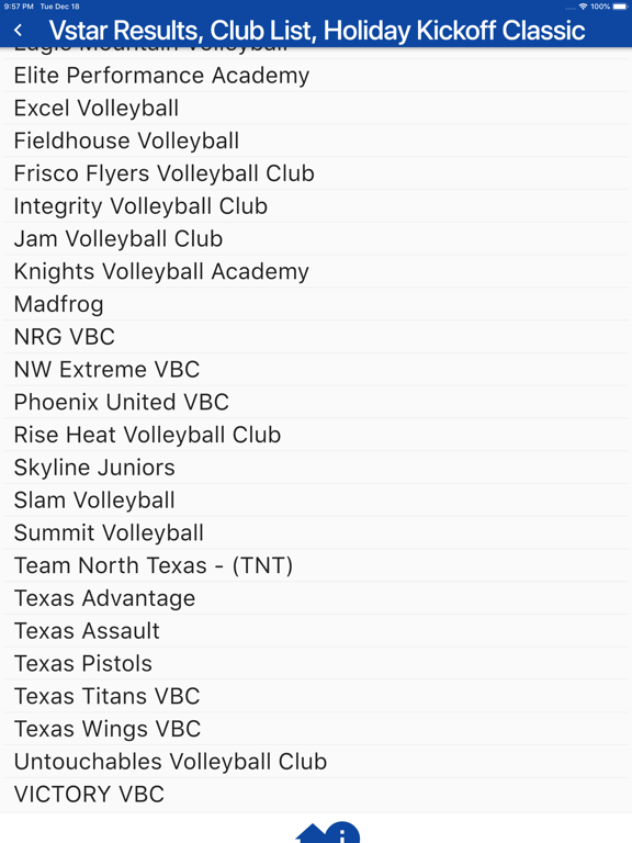 Vstar Results iPad screenshot 5 - Sports app