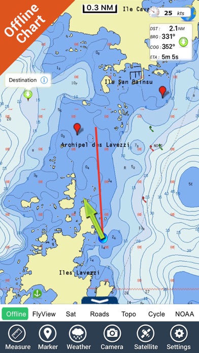 Mediterranean Sea GPS Charts Screenshot