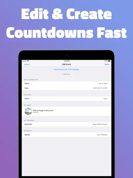 Countdown Timer: Count to Days