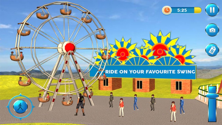 Theme Park Fun Swings Ride In Amusement Park screenshot-3