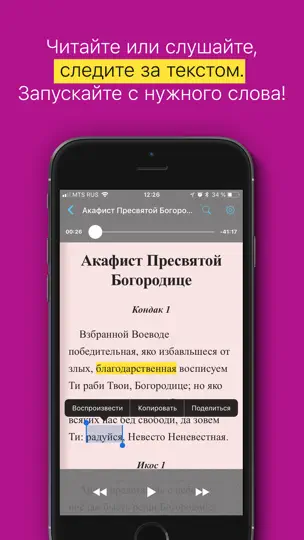 Скриншот Акафисты православные на iPhone 2